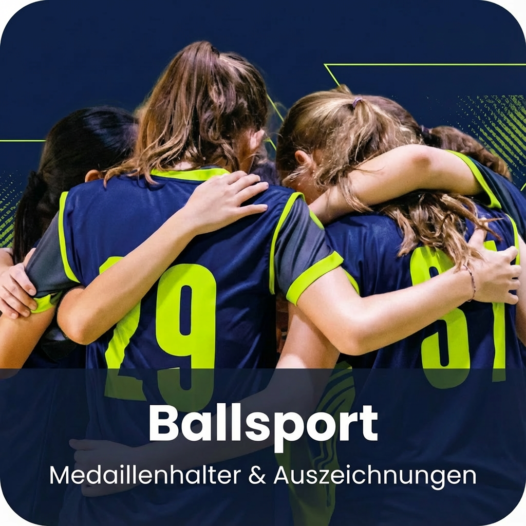 Personalisierte Medaillenhalterung für Ballsportarten, Fußball, Handball, Basketball