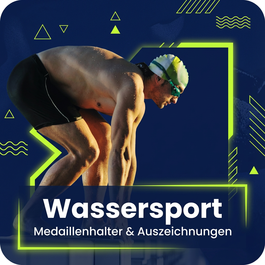 Personalisierter Medaillenhalter Schwimmen