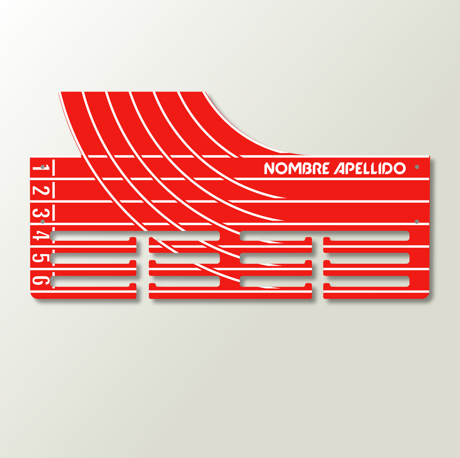 Personalisierter Medaillenhalter Laufen / Marathon / Leichtathletik mit Namen