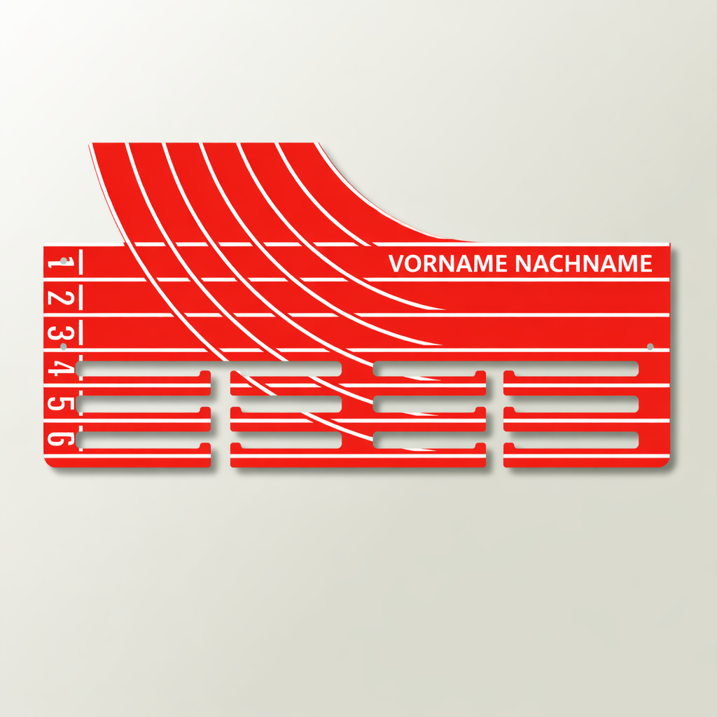 Personalisierter Medaillenhalter Laufen / Marathon / Leichtathletik mit Namen