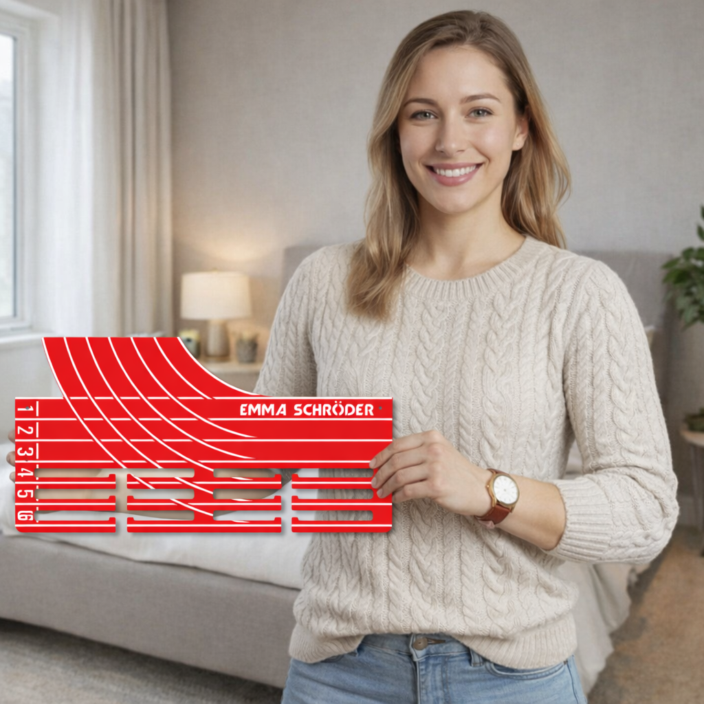 Personalisierter Medaillenhalter Laufen / Marathon / Leichtathletik mit Namen