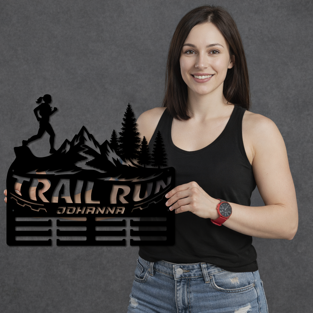 Personalisiertes Medaillon-Halfter für Trailrunning mit Namen