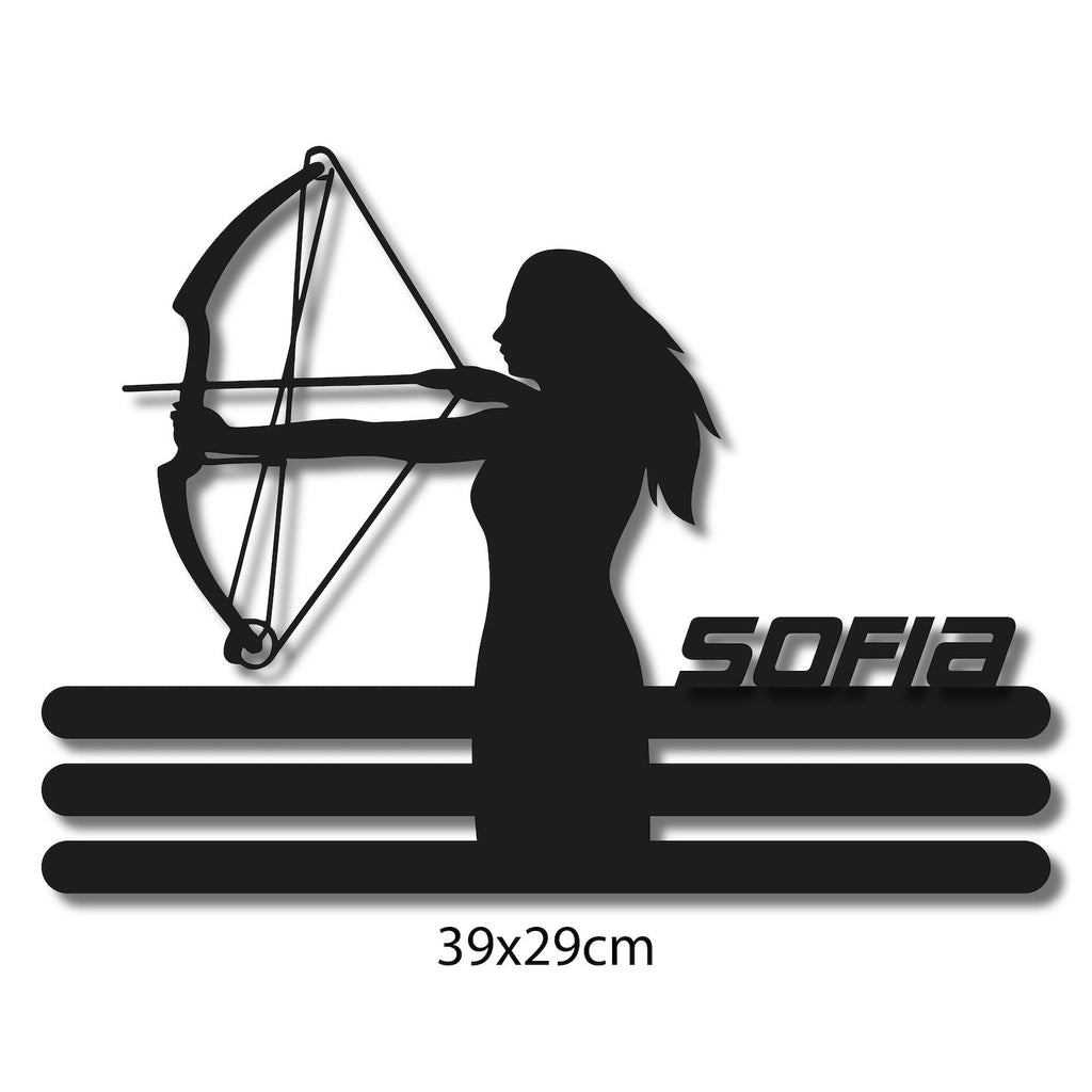 Personalisierte Medaille Bogenschießen mit Namen