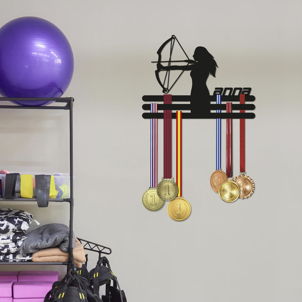 Personalisierte Medaille Bogenschießen mit Namen