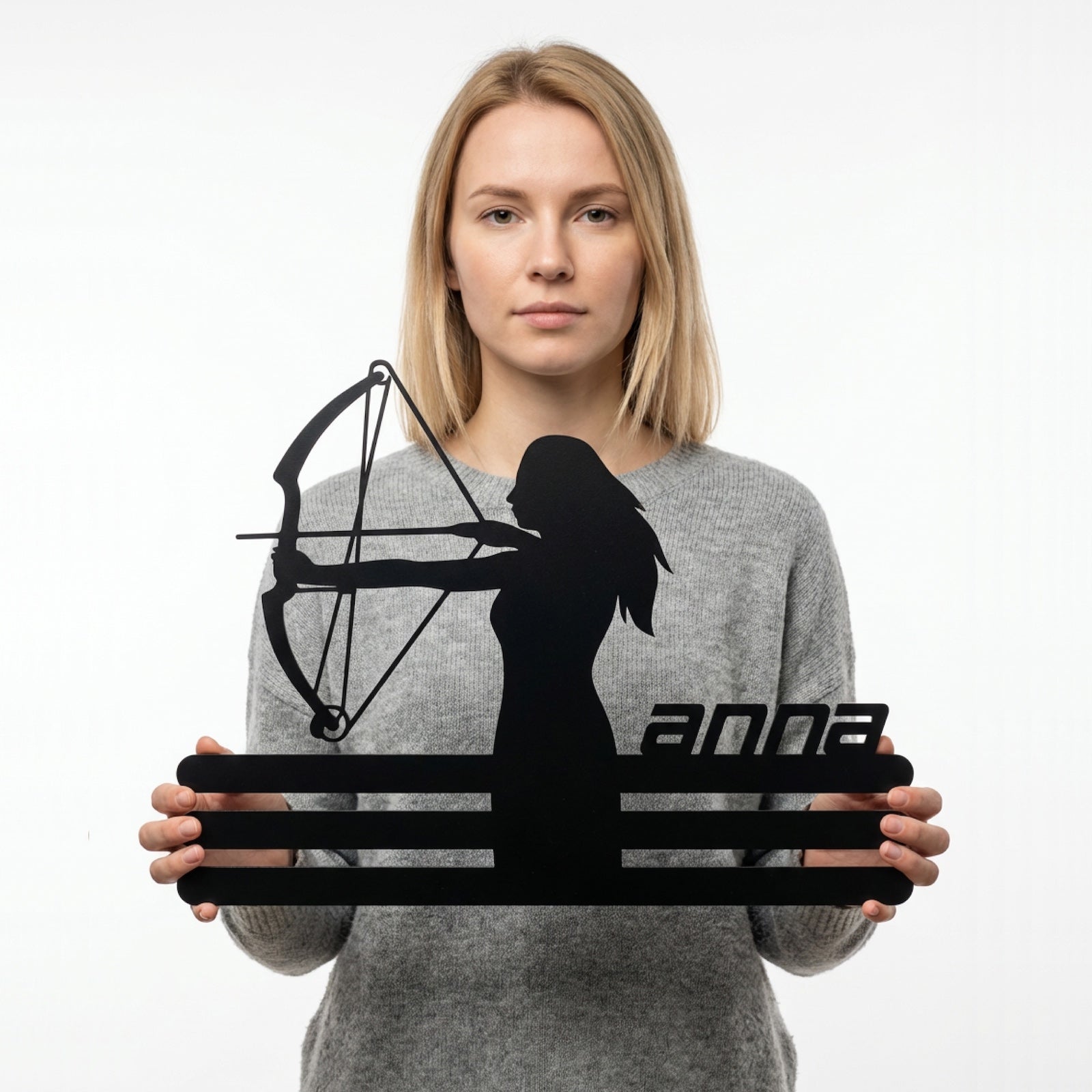 Personalisierte Medaille Bogenschießen mit Namen