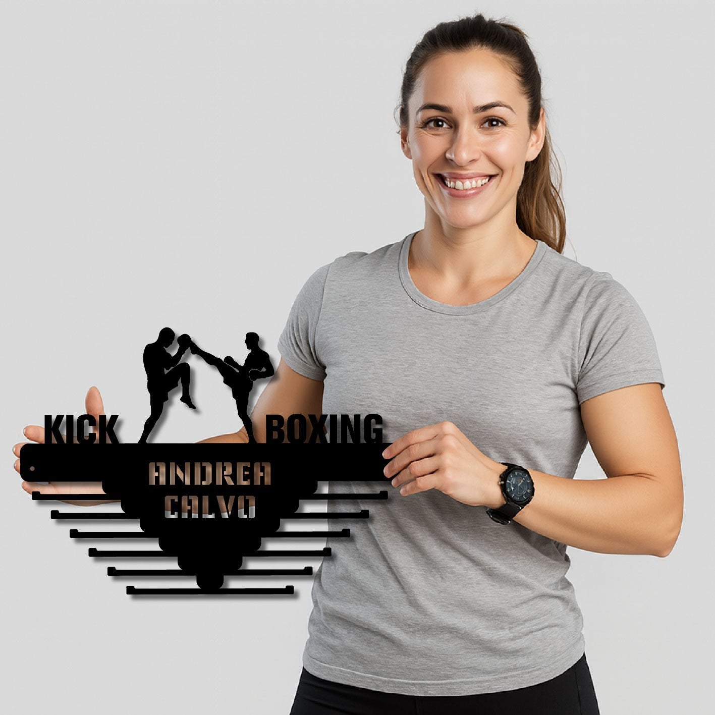 Personalisiertes Medallion Halfter Kickboxen mit Namen