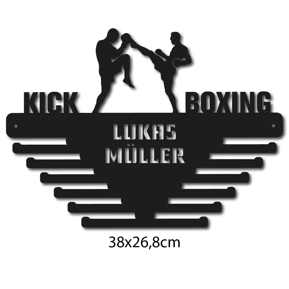 Personalisiertes Medallion Halfter Kickboxen mit Namen