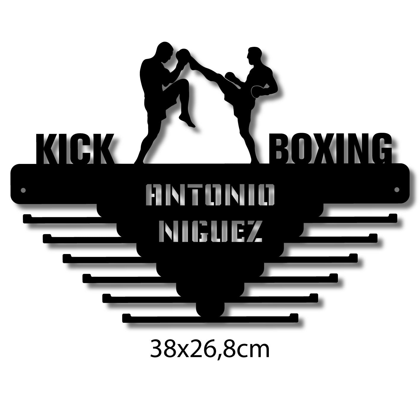 Personalisiertes Medallion Halfter Kickboxen mit Namen