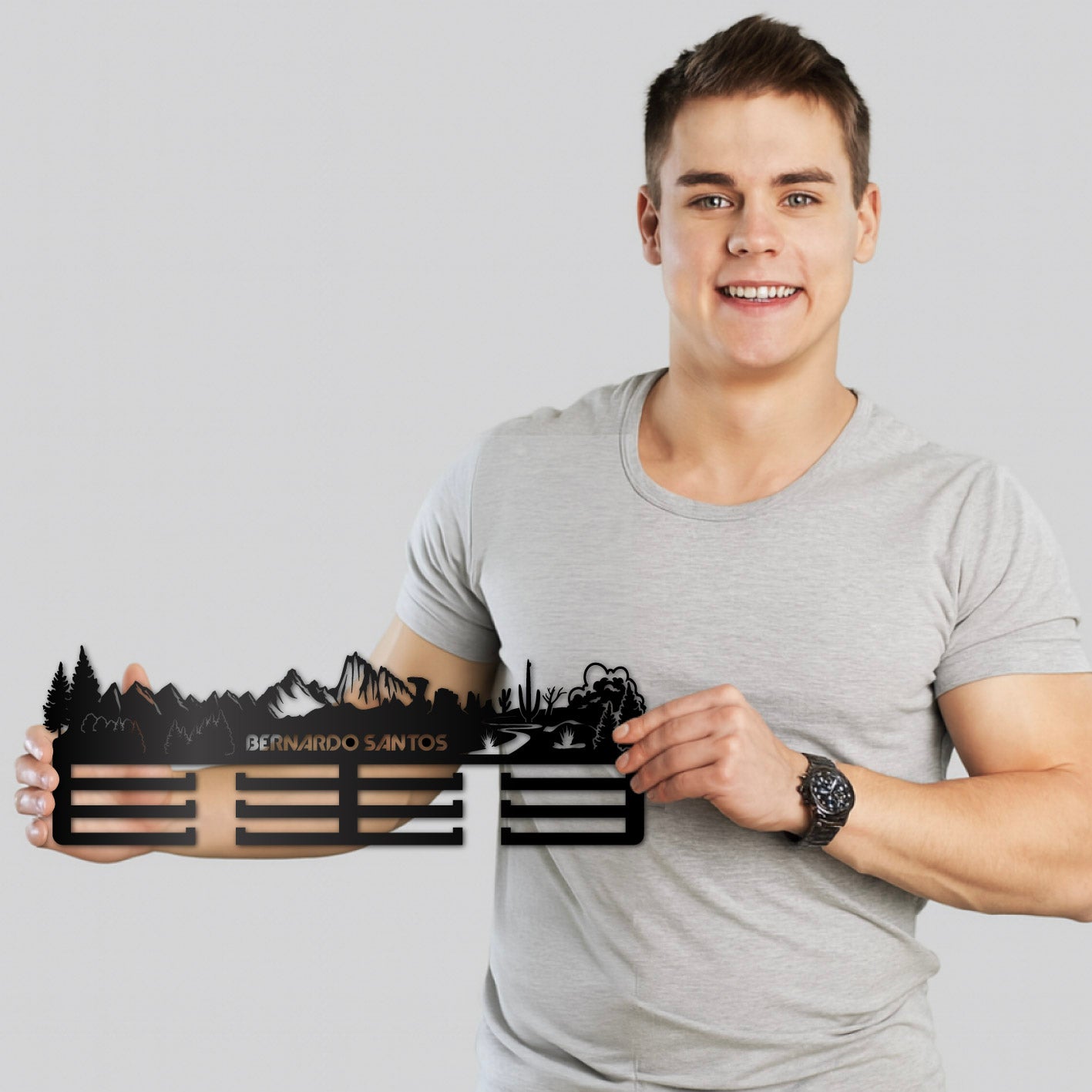 Personalisierter Medaillenhalter Running