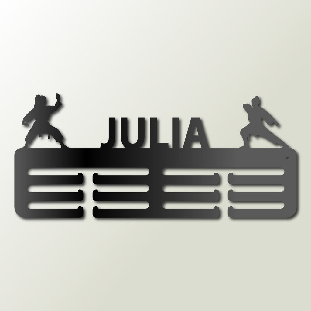 Personalisierter Medaillenhalter Karate mit Namen