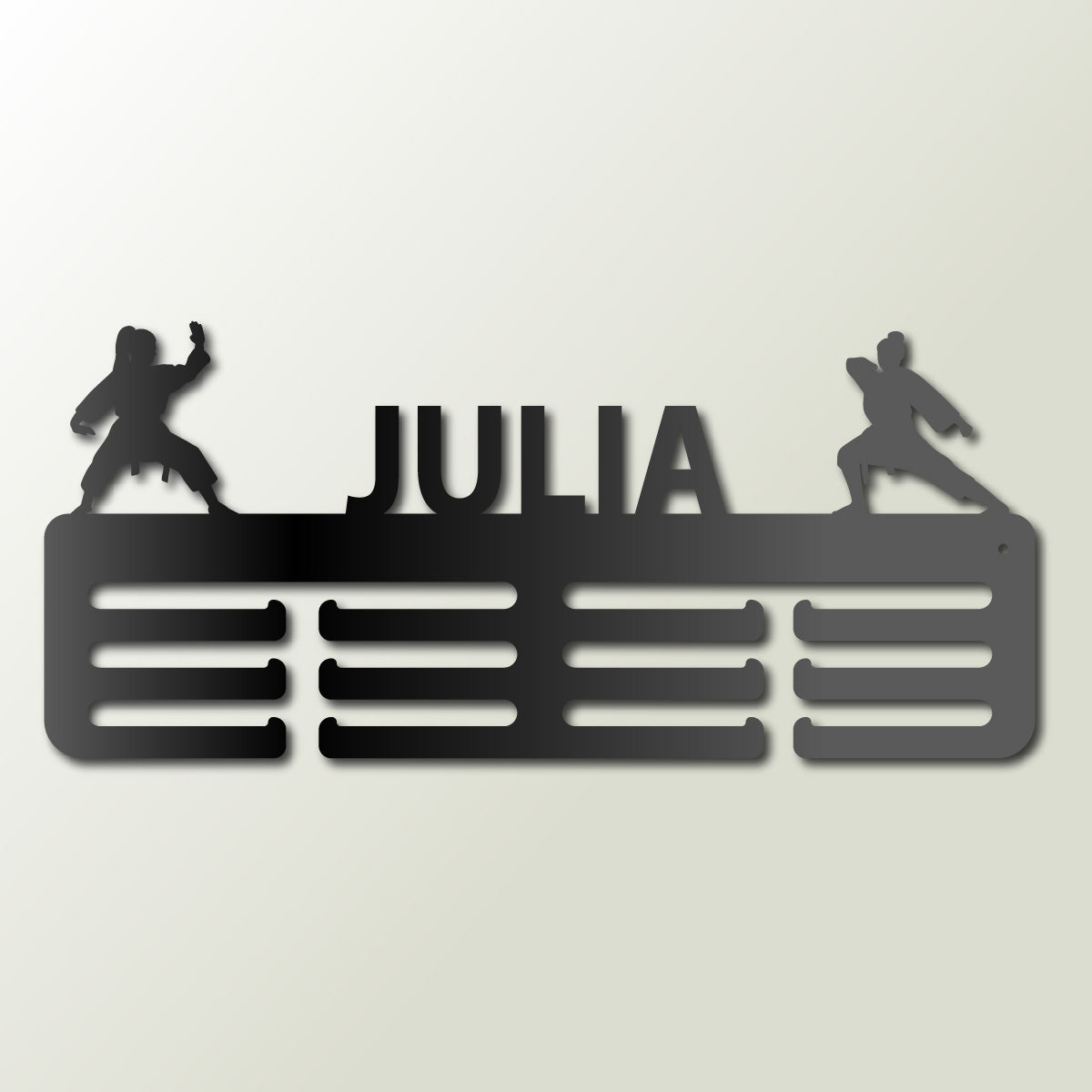 Personalisierter Medaillenhalter Karate mit Namen
