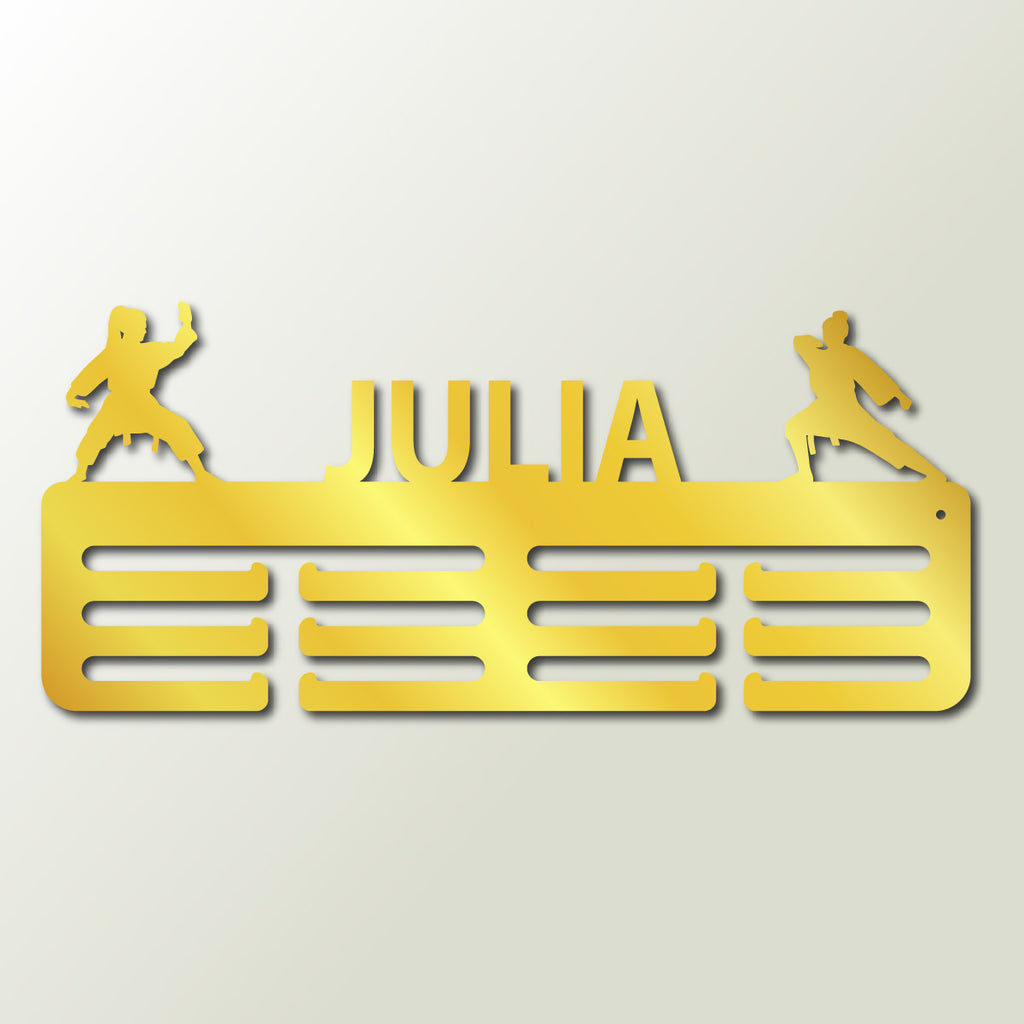 Medaillenhalter Judo Kampfsport mit Namen – Personalisiert aus Holz