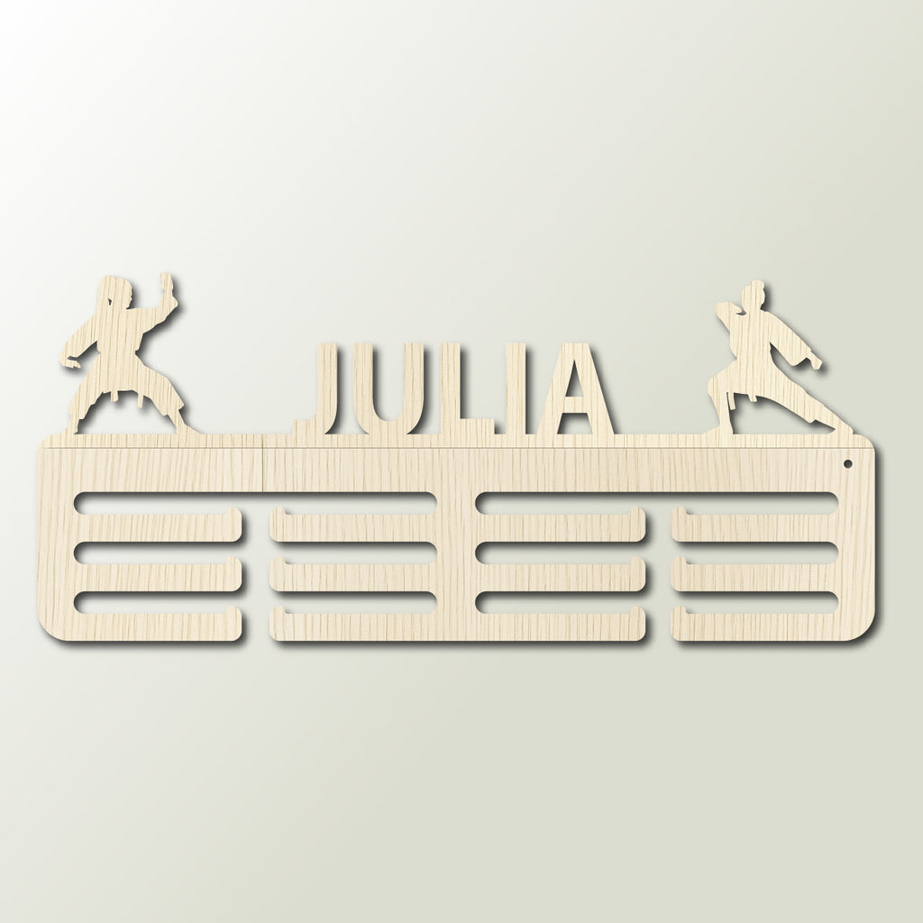 Medaillenhalter Judo Kampfsport mit Namen – Personalisiert aus Holz