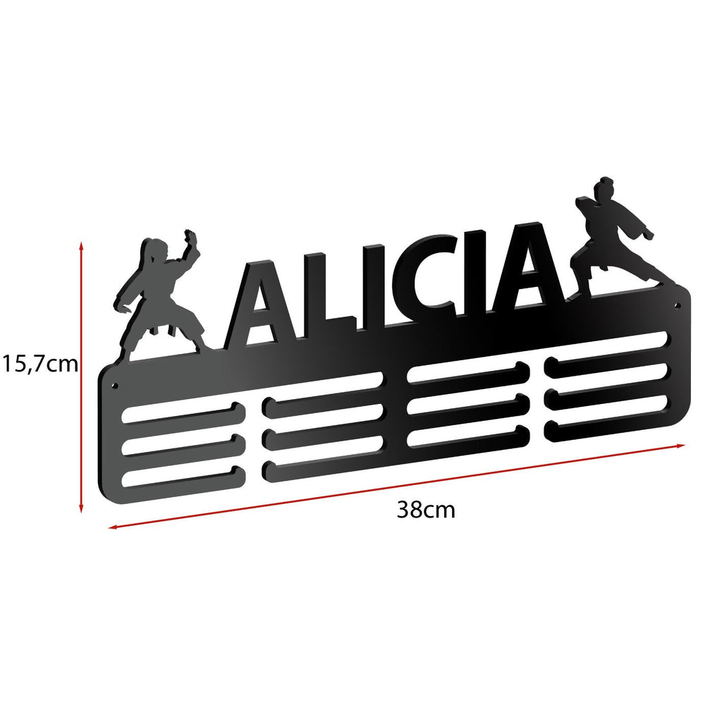 Personalisierter Medaillenhalter Karate mit Namen