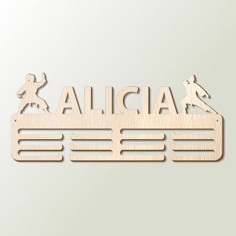 Personalisierter Medaillenhalter Karate mit Namen