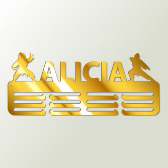 Personalisierter Medaillenhalter Karate mit Namen