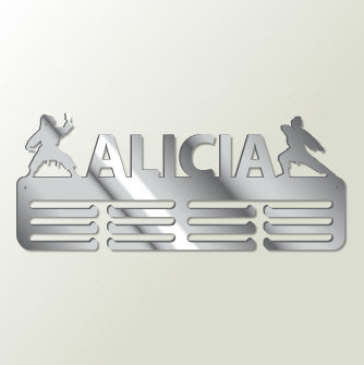 Personalisierter Medaillenhalter Karate mit Namen