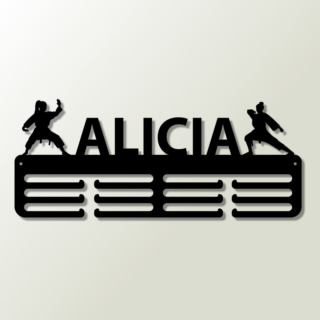 Personalisierter Medaillenhalter Karate mit Namen