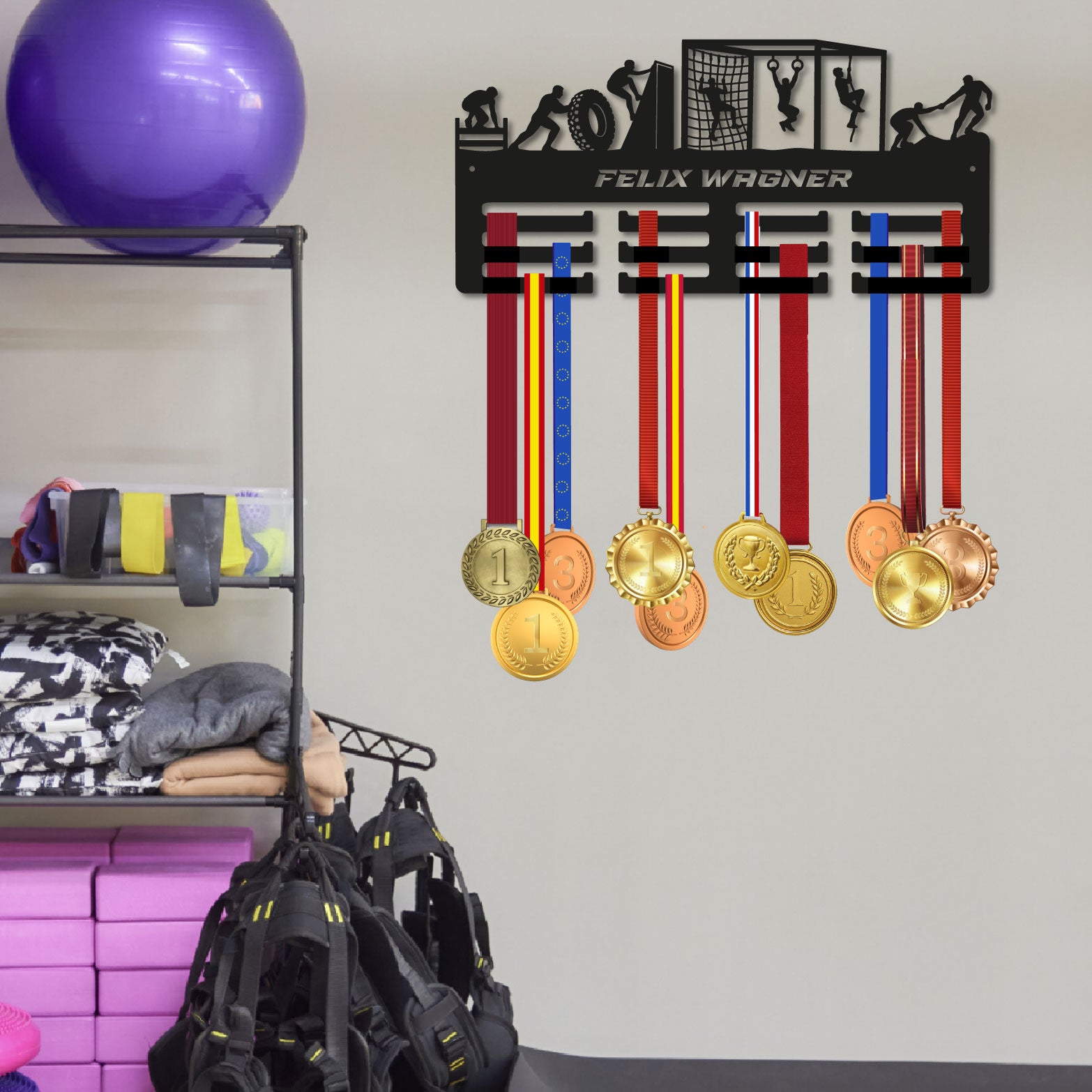 Personalisierter Medaillenhalter OCR / Hindernislauf