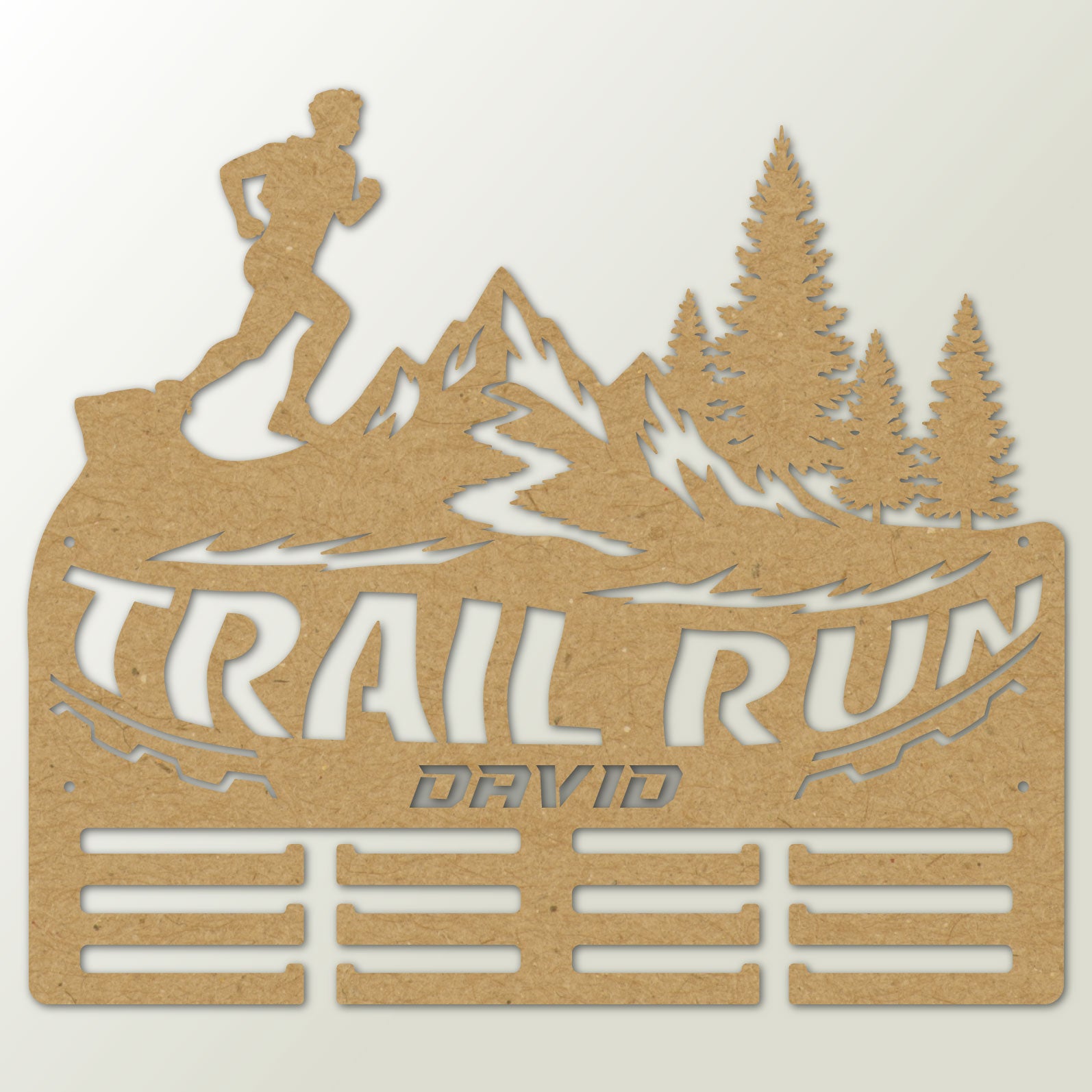 Personalisiertes Medaillon-Halfter für Trailrunning mit Namen