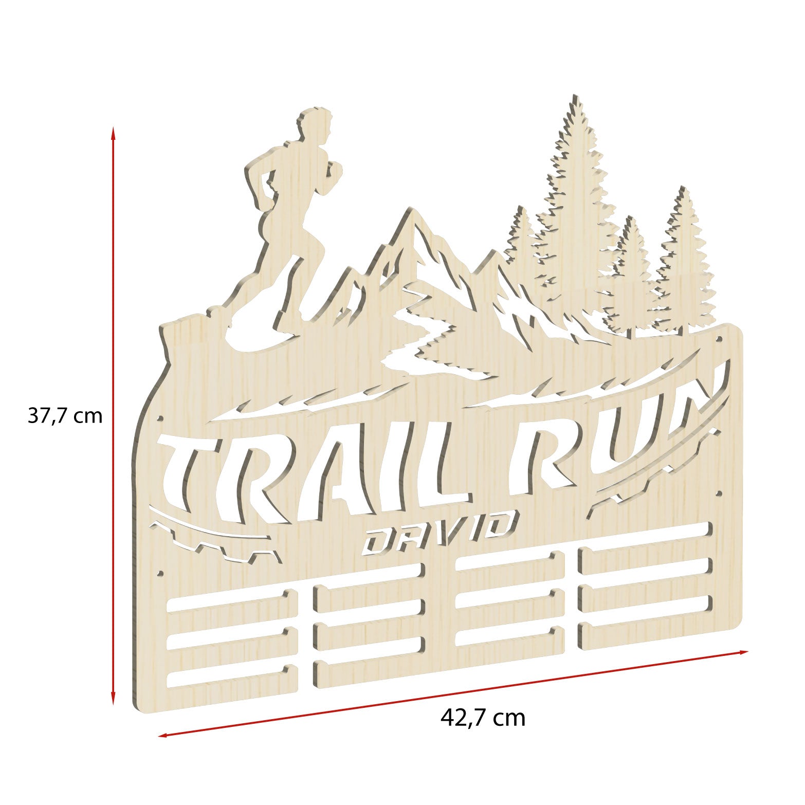 Personalisiertes Medaillon-Halfter für Trailrunning mit Namen