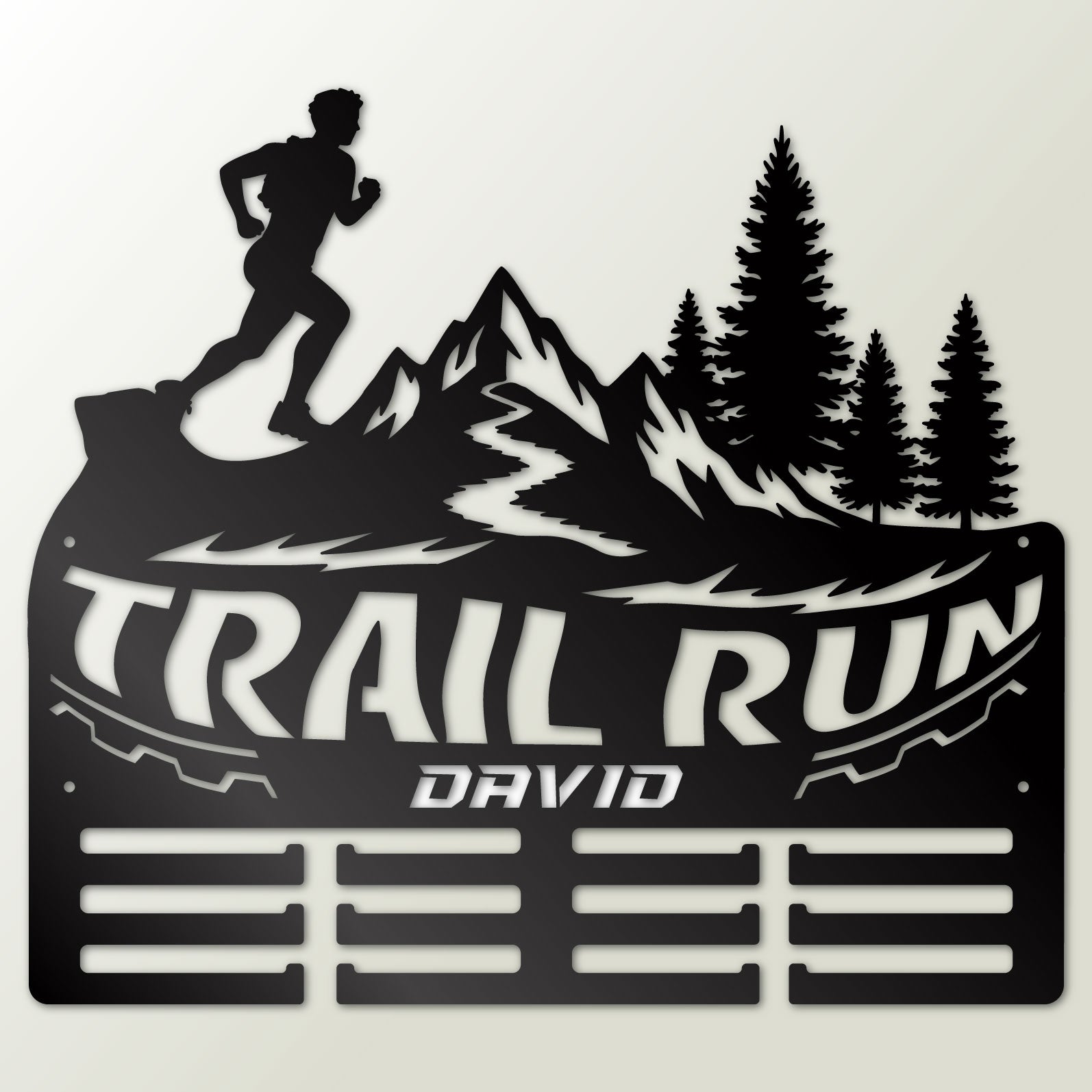 Personalisiertes Medaillon-Halfter für Trailrunning mit Namen