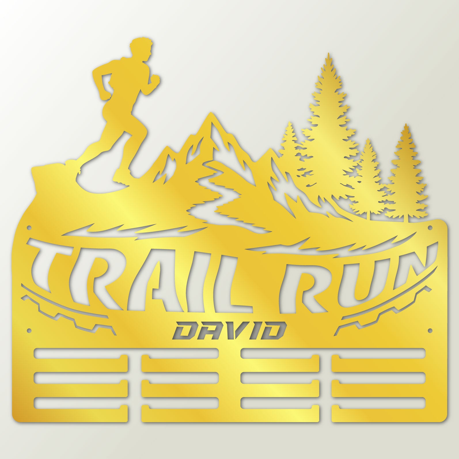 Personalisiertes Medaillon-Halfter für Trailrunning mit Namen