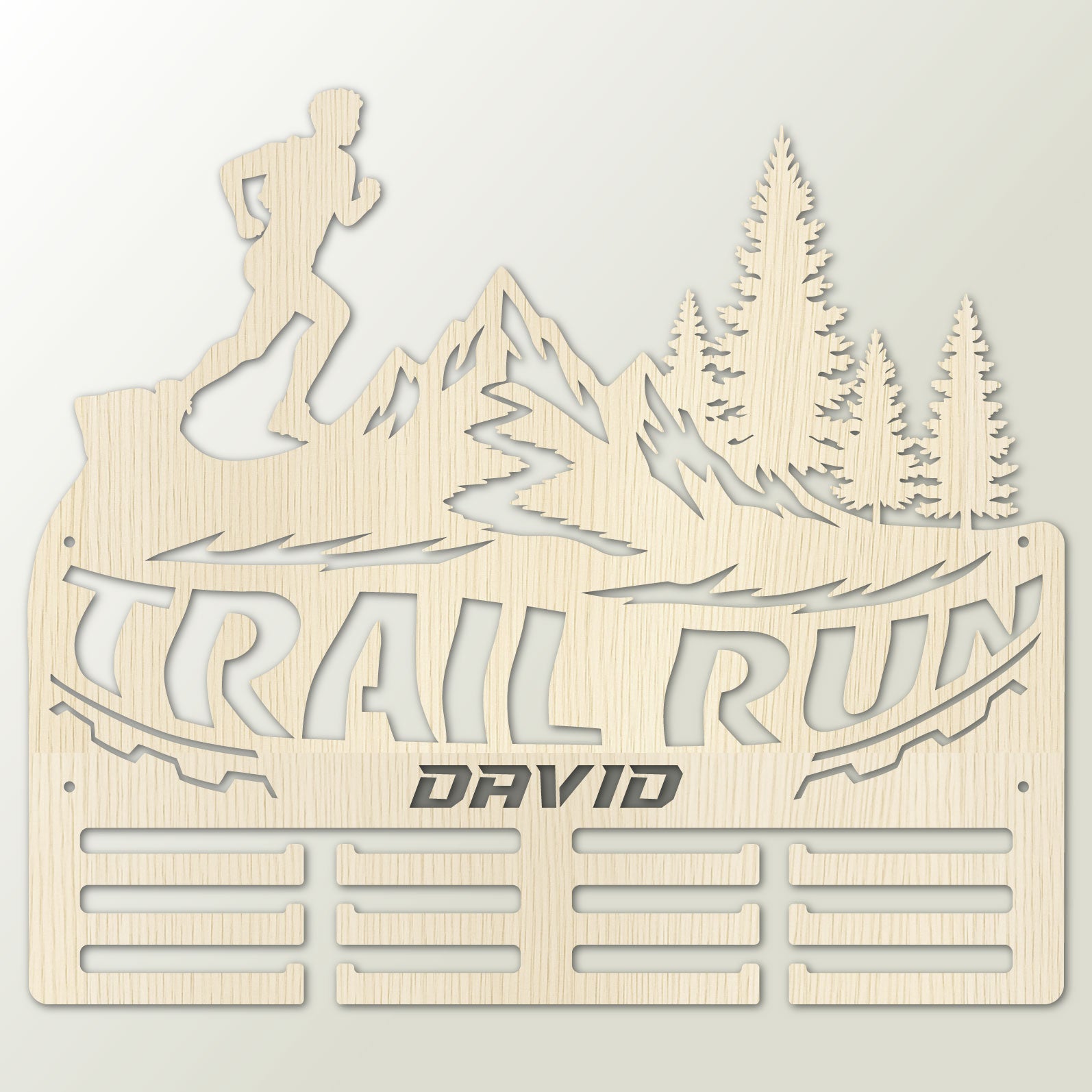 Personalisiertes Medaillon-Halfter für Trailrunning mit Namen