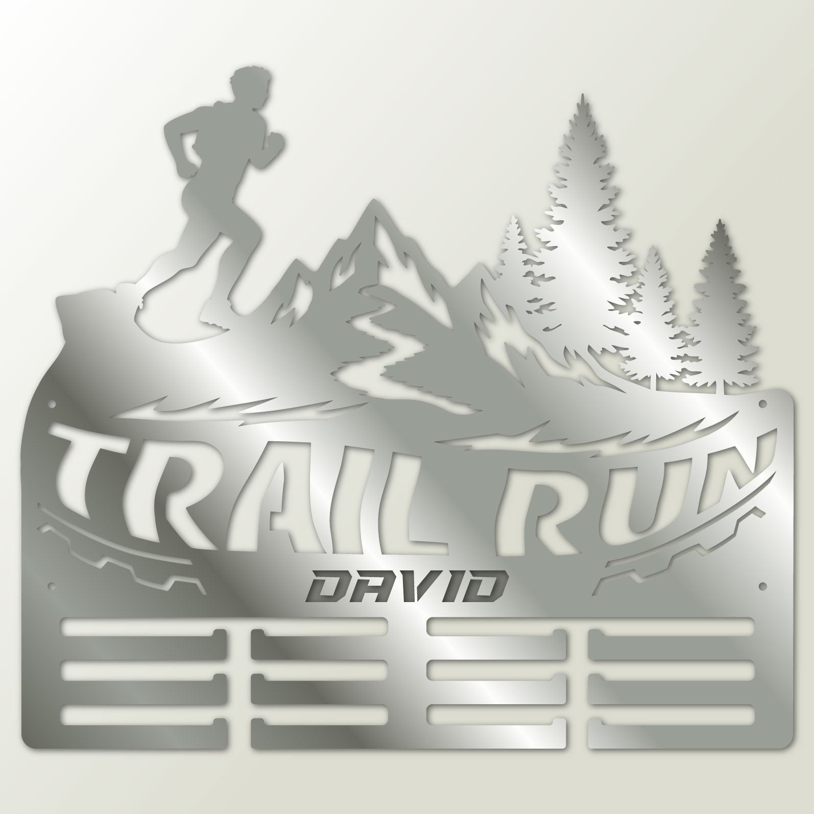 Personalisiertes Medaillon-Halfter für Trailrunning mit Namen