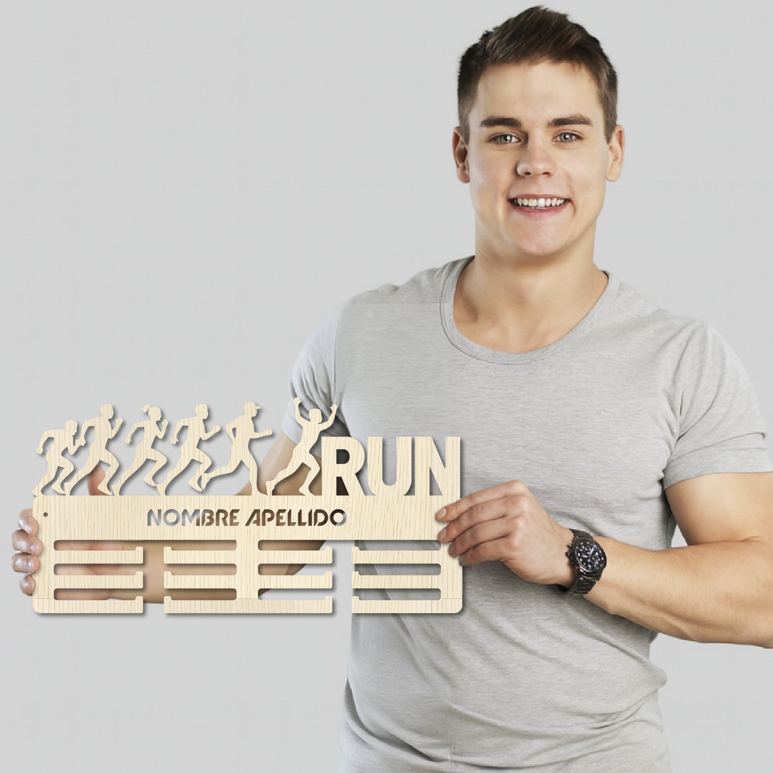 Personalisierter Medaillenhalter Running / Run