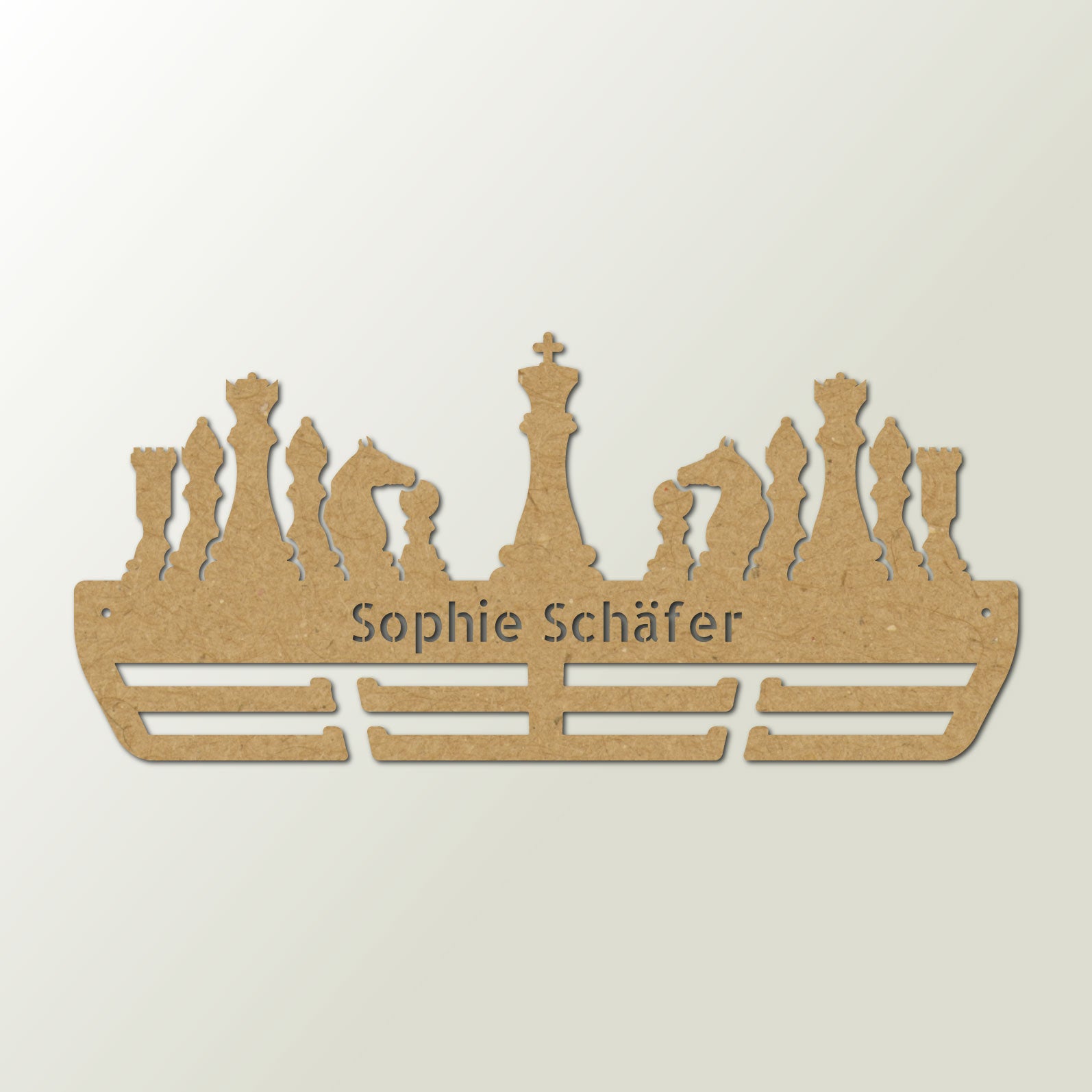 Personalisierter Medaillenhalter Schach mit Namen