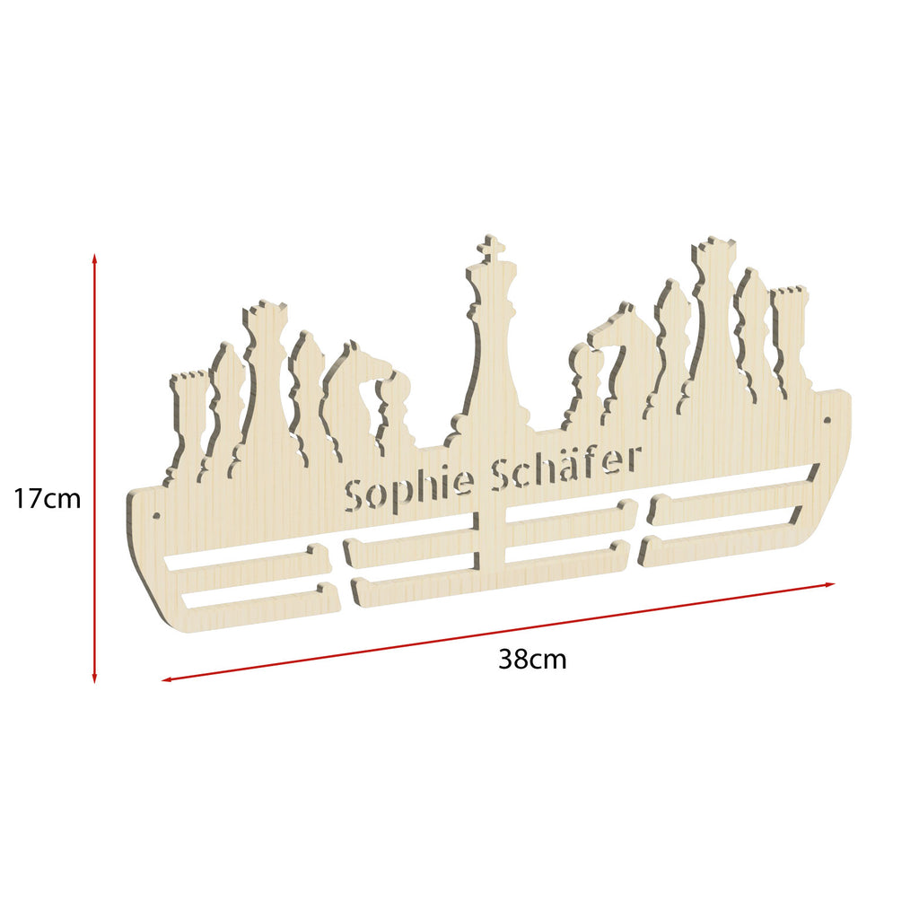Personalisierter Medaillenhalter Schach mit Namen