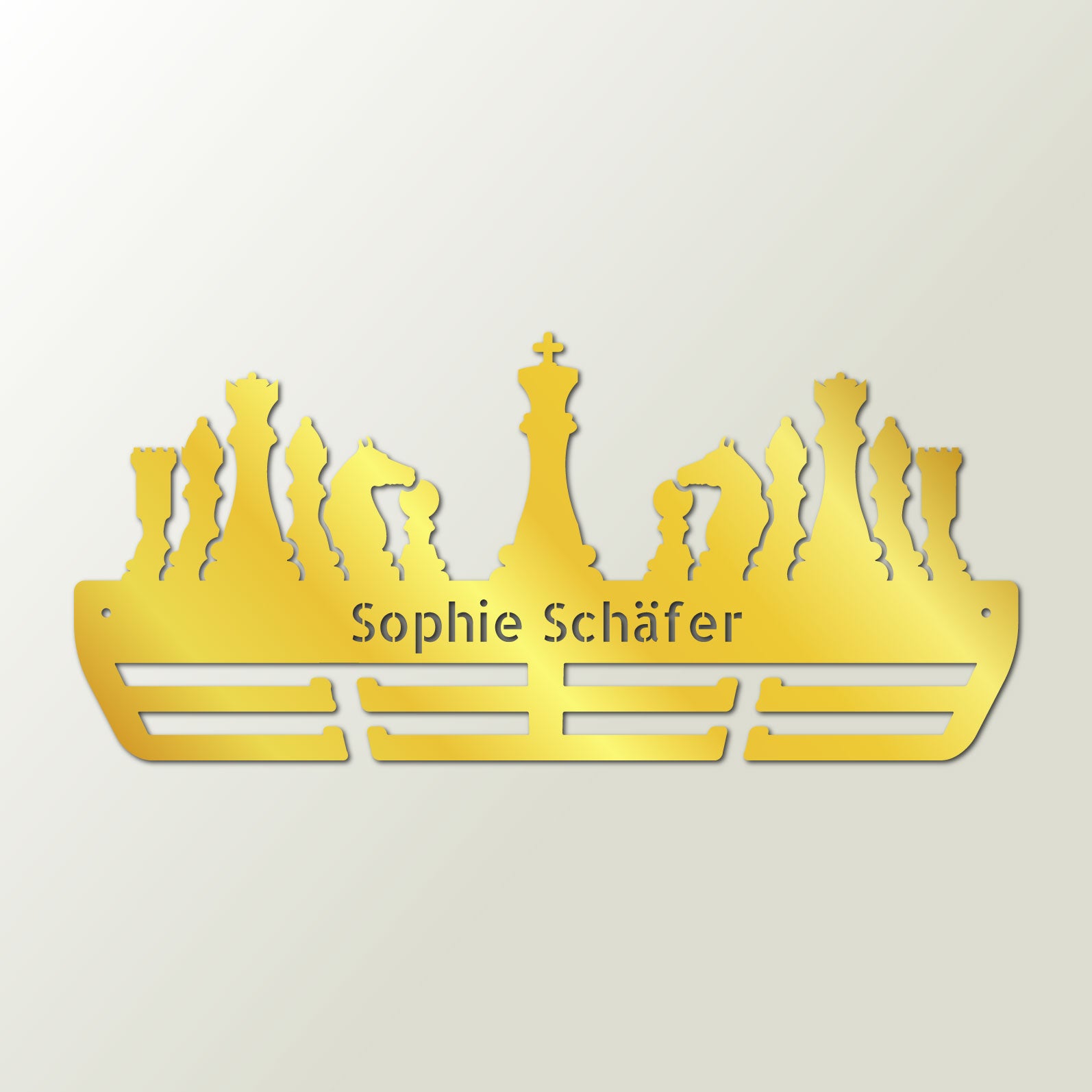 Personalisierter Medaillenhalter Schach mit Namen