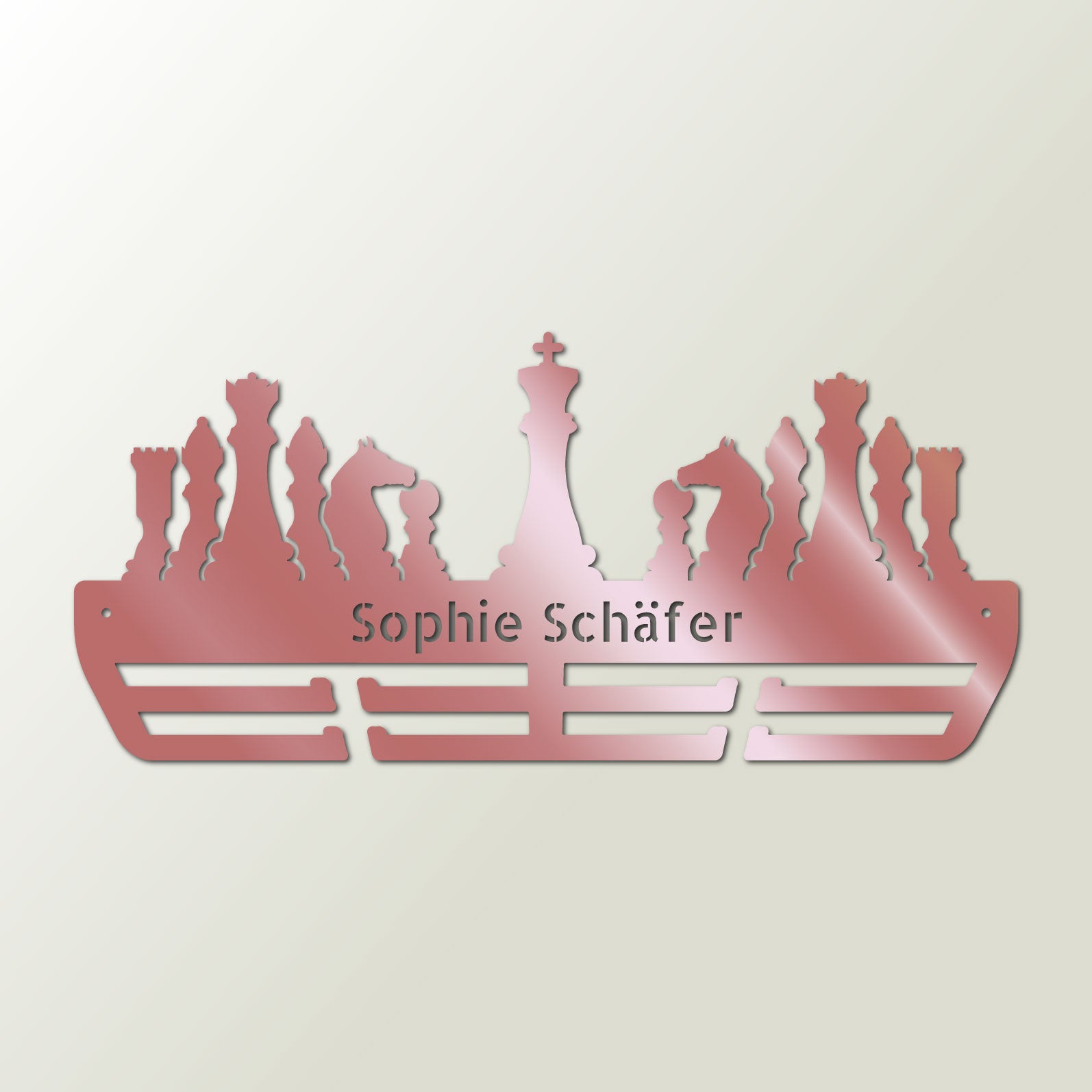 Personalisierter Medaillenhalter Schach mit Namen
