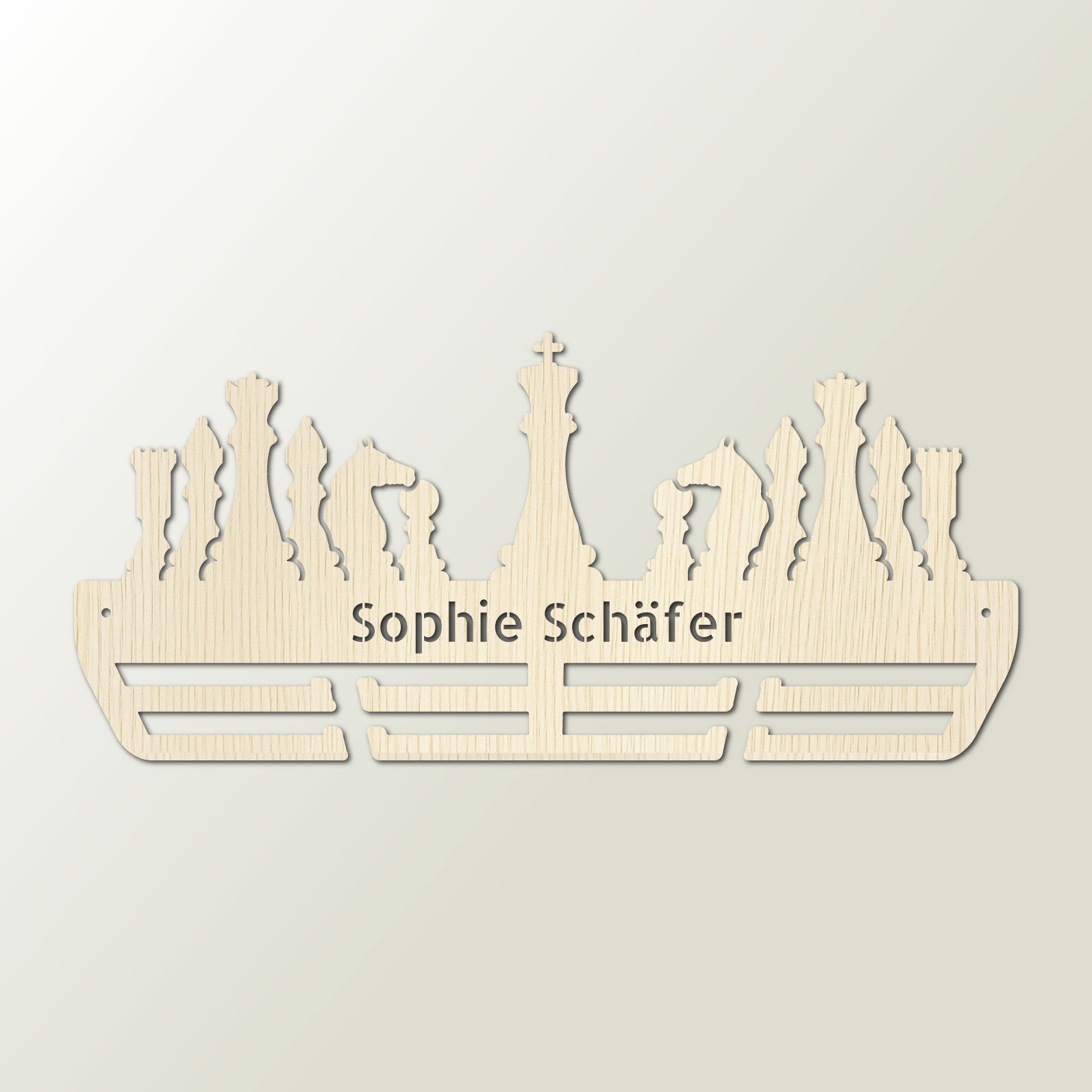 Personalisierter Medaillenhalter Schach mit Namen
