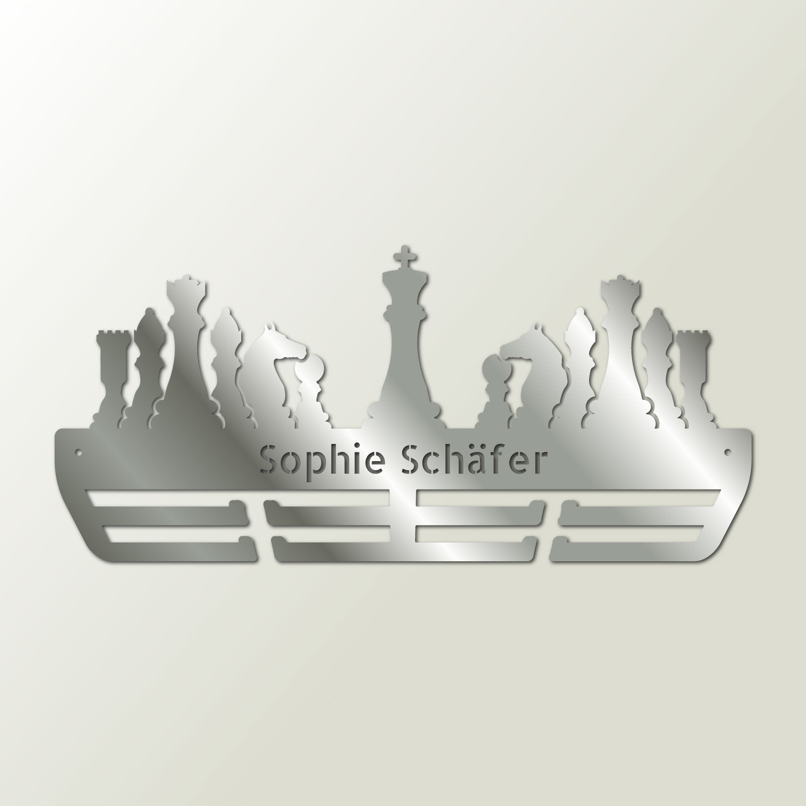 Personalisierter Medaillenhalter Schach mit Namen