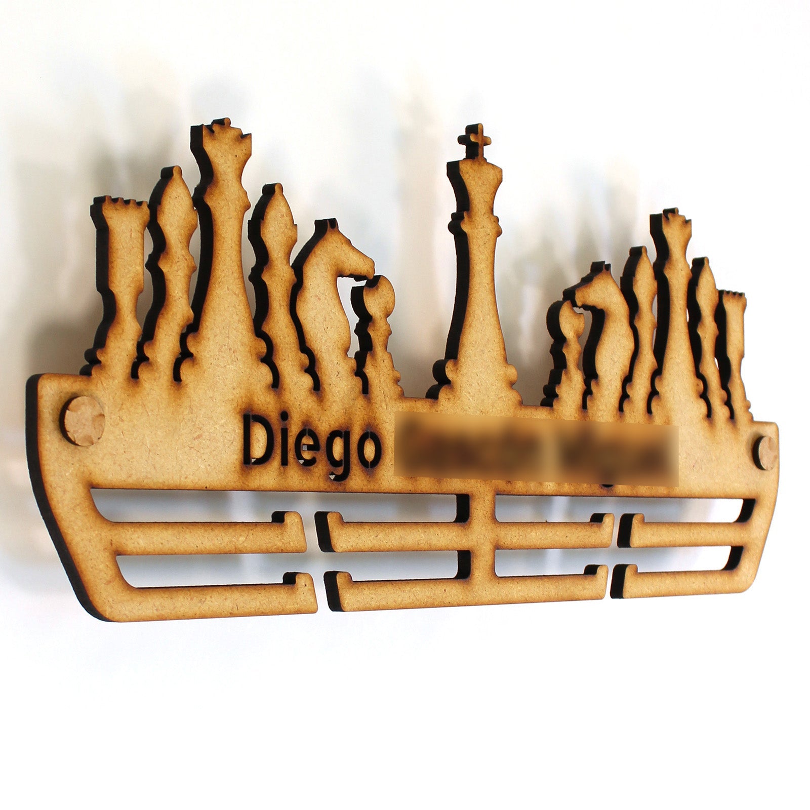 Personalisierter Medaillenhalter Schach mit Namen
