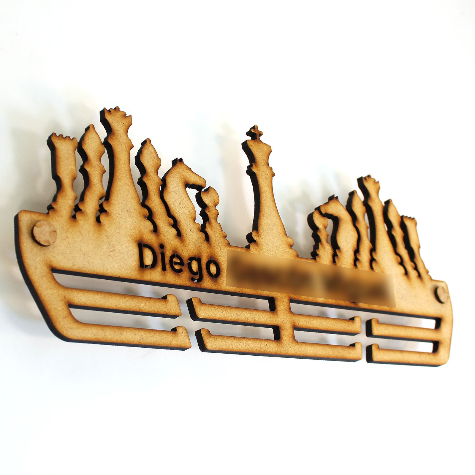 Personalisierter Medaillenhalter Schach mit Namen