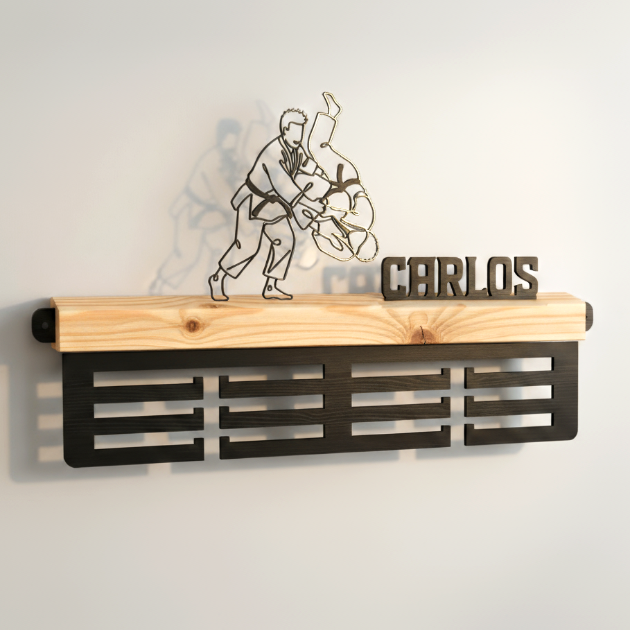 Personalisierter Medaillenhalter Karate mit Namen