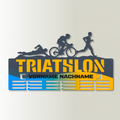 Personalisierter Medaillonhalter Triathlon mit Namen