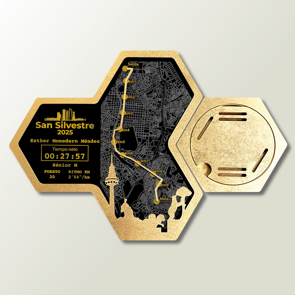 Medaillenhalter Marathon personalisiert aus Holz