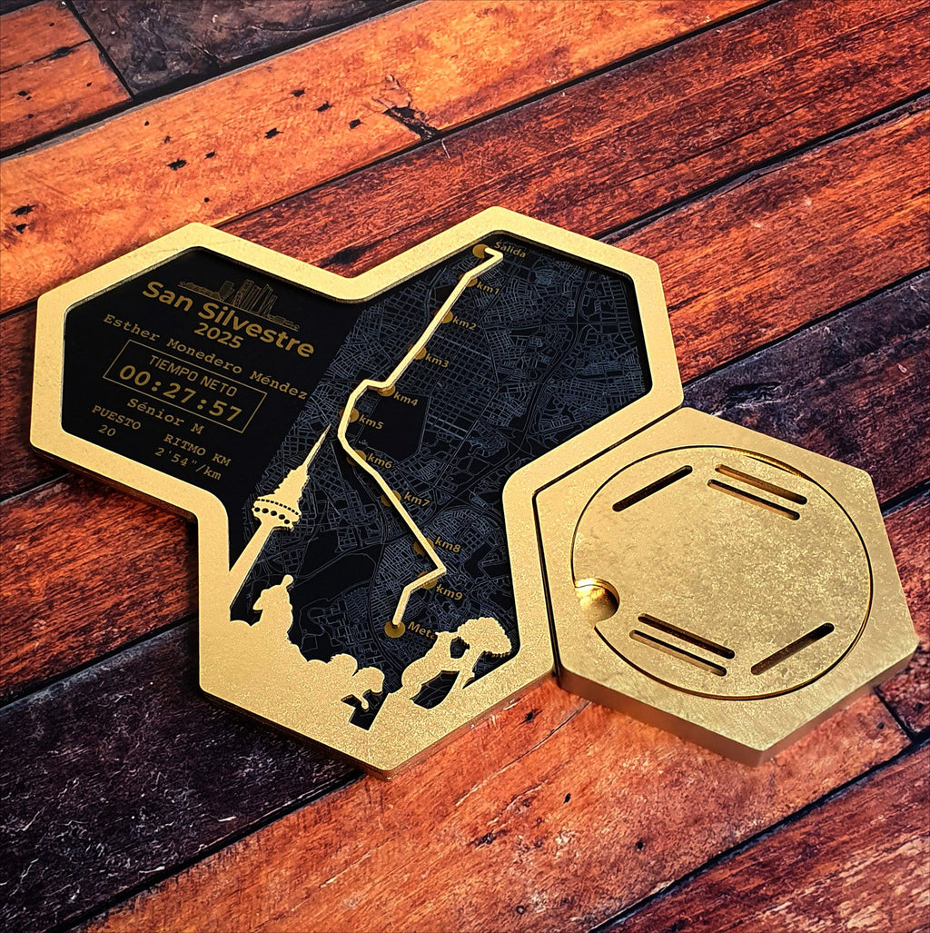 Medaillenhalter Marathon personalisiert aus Holz