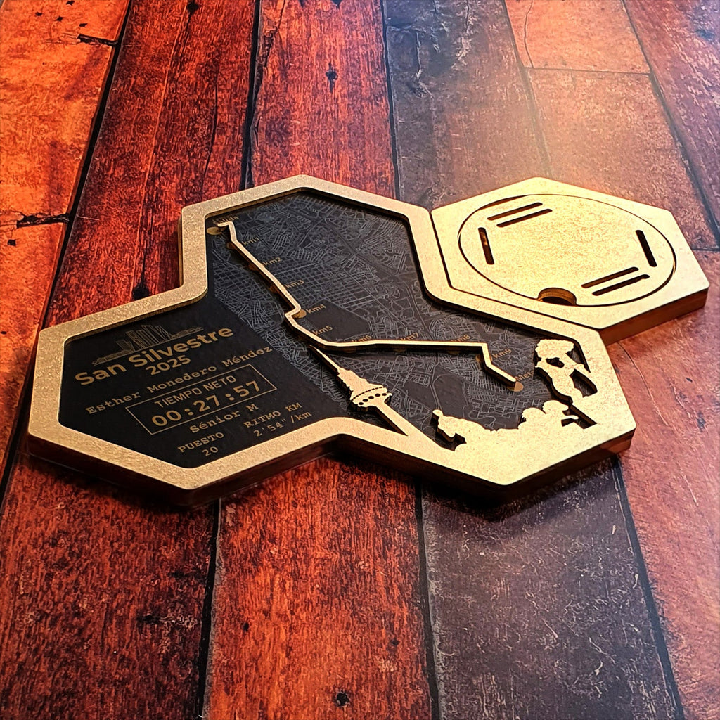 Medaillenhalter Marathon personalisiert aus Holz