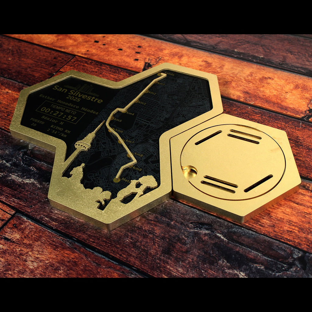 Medaillenhalter Marathon personalisiert aus Holz