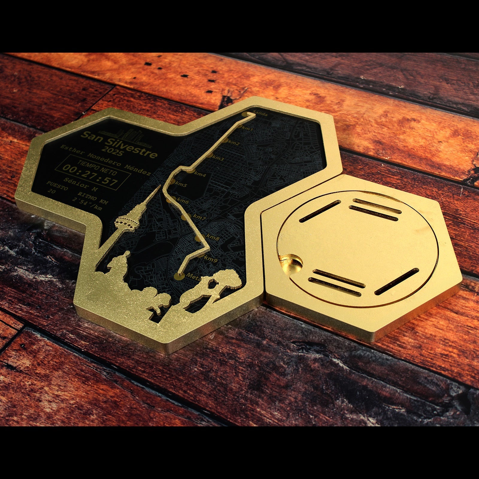 Medaillenhalter Marathon personalisiert aus Holz