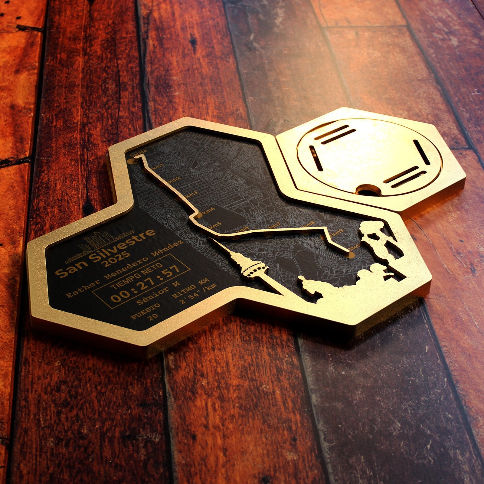 Medaillenhalter Marathon personalisiert aus Holz