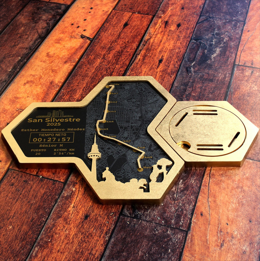 Medaillenhalter Marathon personalisiert aus Holz