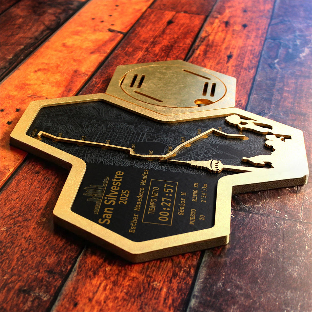 Medaillenhalter Marathon personalisiert aus Holz