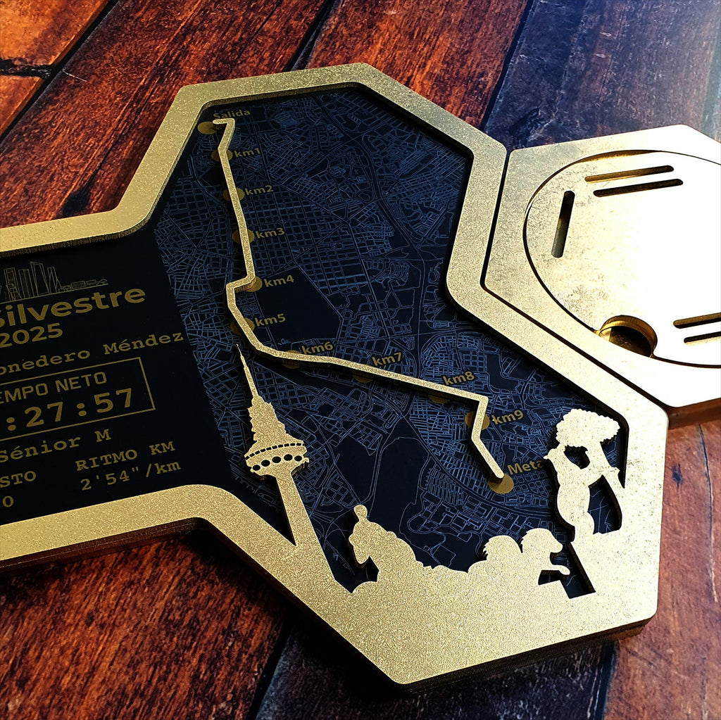 Medaillenhalter Marathon personalisiert aus Holz