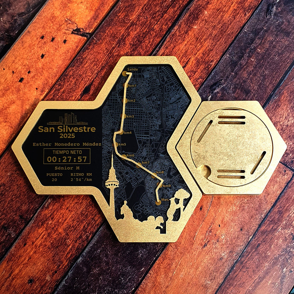 Medaillenhalter Marathon personalisiert aus Holz